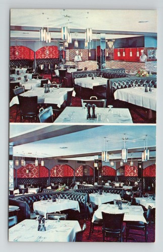 Rib Sirloin Steak Room Belle Meade Motel Restaurant Harrisonburg VA VTG Postcard