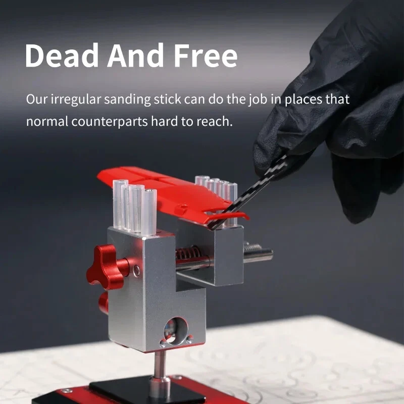 DISPIAE 9x Carbon Fibre Polishing Sanding Board Stick Set Model Hobby Tools - Image 3 of 4