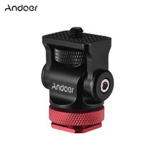 Andoer 180 Rotary Mini Ball Head Ballhead Hot Flash Shoe Mount Adapter 1/4 Y8G2