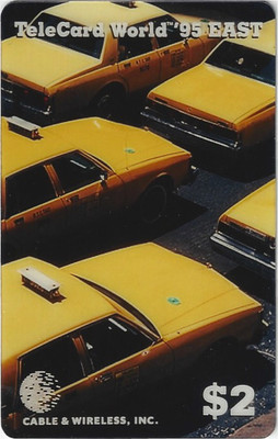 TK 164 Telephonkarte/PhoneCard C&W $2 TeleCard World '95 New York Yellow Cabs