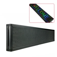 LED Sign 40" X 8"  Scrolling Message Display Board 7 Color Programmable
