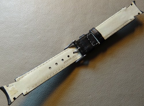 ONLY FITS UNIQUE ENDS Timex Black Genuine Leather White High Contrast Stitching - Picture 7 of 10