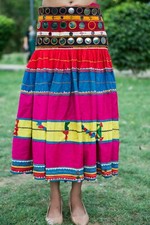 Belly Dancing Mirror Work Skirt Banjara Dance Skirt Gypsy Bohemian Tribal Rabari