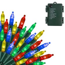 Battery Operated Christmas Mini String Lights 50 Led 16ft String Lights Outdoor