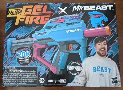  Nerf Pro Gelfire X MrBeast Full Auto Blaster & 20,000