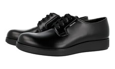 AUTH LUXURY PRADA DERBY BUSINESS SHOES 2EG300 BLACK NEW US 11 EU 44 44,5
