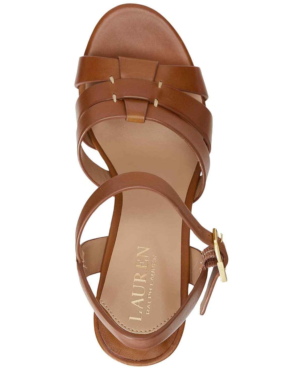 【Ralph Lauren】Soffia アンクル ストラップ サンダル 送料込! Lauren Ralph Lauren Women's Soffia Ankle-Strap Slingback