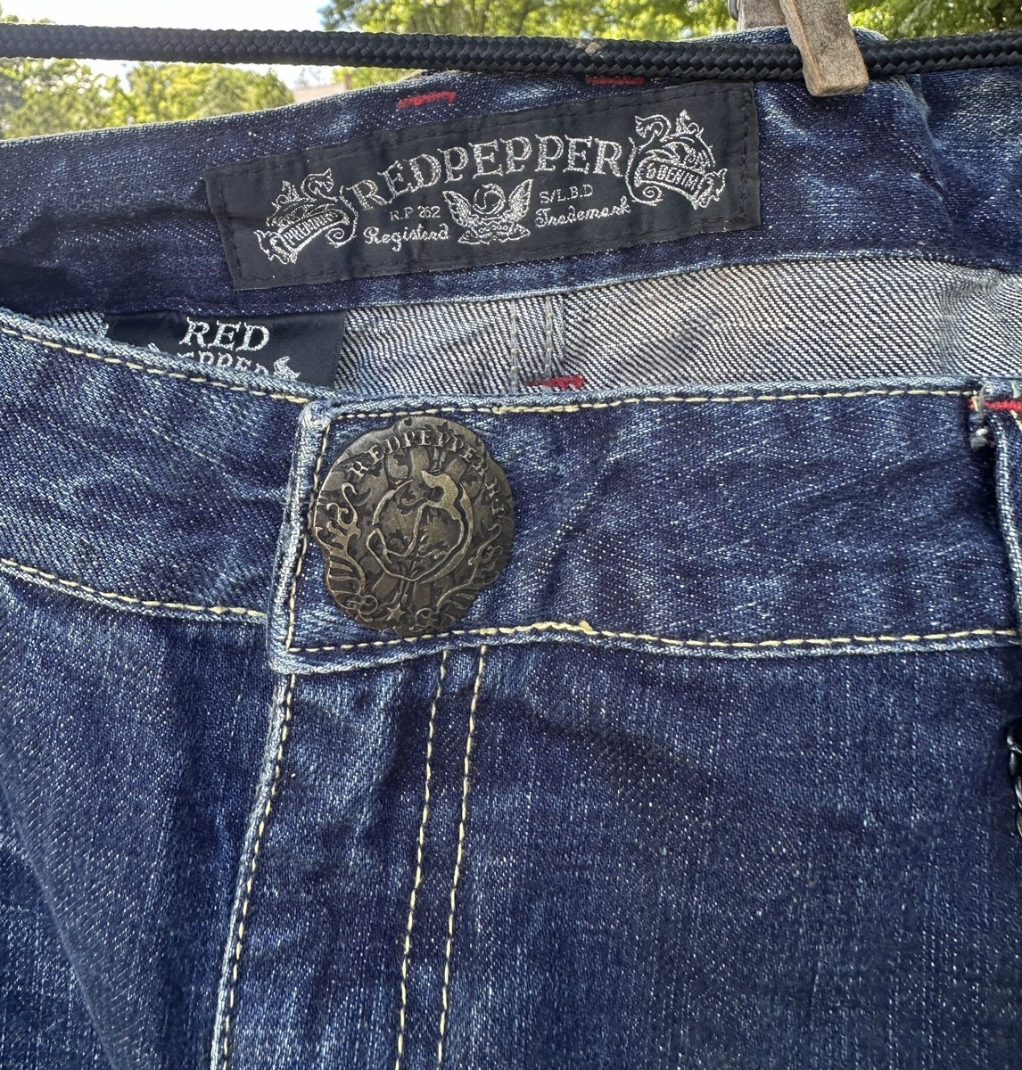 Vtg Y2K RED PEPPER Jeans Blue Denim JAPAN 44