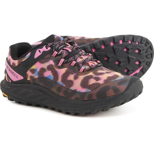 New Women's Merrell Antora 3 Trail Running Shoes Rainbow Leopard