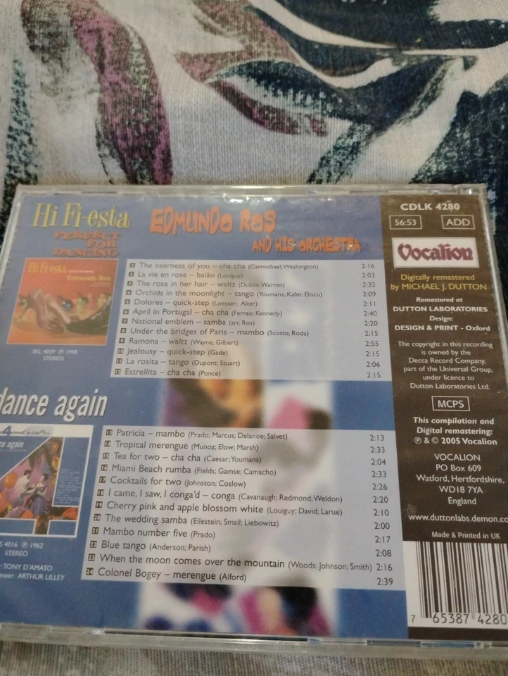 Hi Fi-Esta / Perfect for Dancing: Dance Again by Edmundo Ros (CD, 2006) - Image 2 of 2