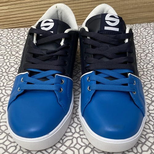 NUEVO Sparco Vivaro Para Hombres EE. UU. 7.5 Azul Negro Cuero Tenis Zapatos Informales para Conducir - Imagen 7 de 14