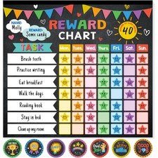 26pcs Reward Chart for Kids,Magnetic,1960 Star Stickers,56 Reward Stickers