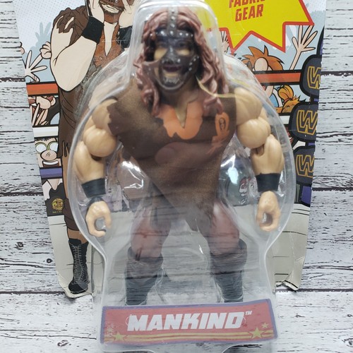 Mattel WWE Retro Superstars Mankind 6 in Action Figure - HDM80 Fabric Gear Toy - Picture 3 of 9