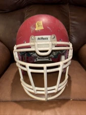 Schutt AiR XP Pro Extra Large Football Helmet (Flat Red W/ White Face Mask)