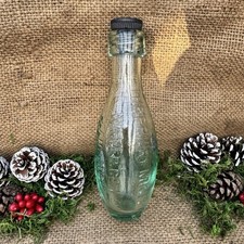 Antique Aqua Glass Soda Water Bottle Victorian PRIORY MAIDSTONE c1903-1918