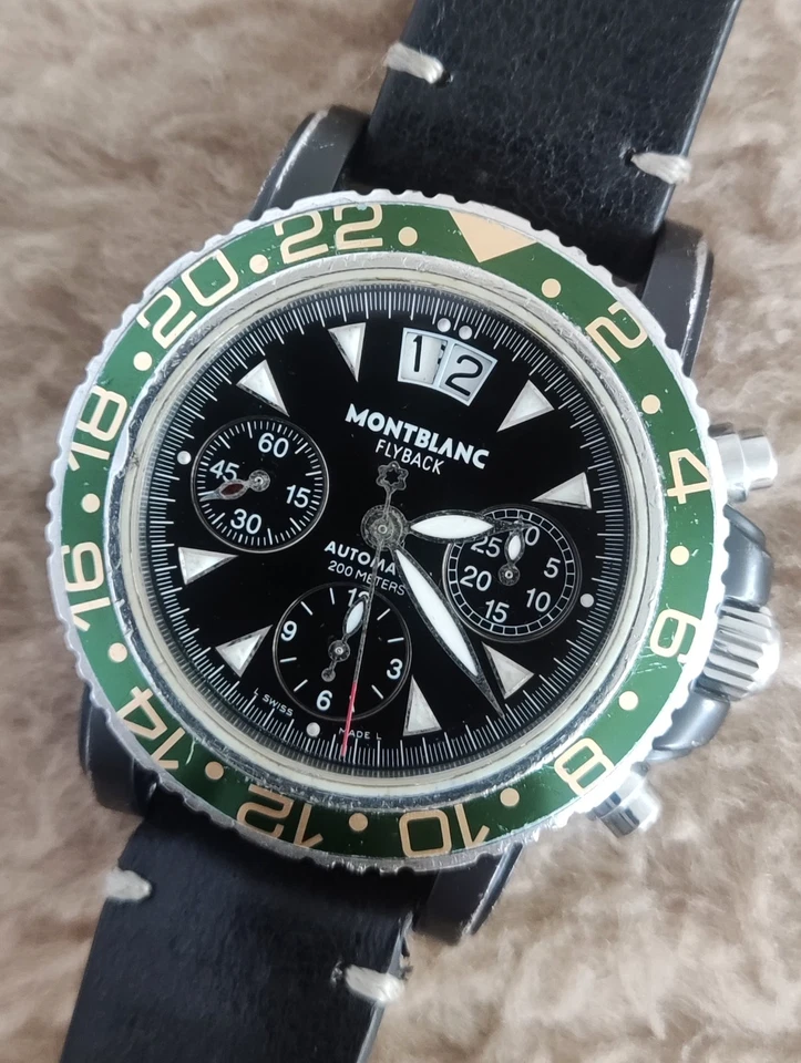 MONTBLANC Meisterstuck 7044 FLYBACK 计时码表 自动 42 毫米手表 按原样出售* — 第 4/4 张图片