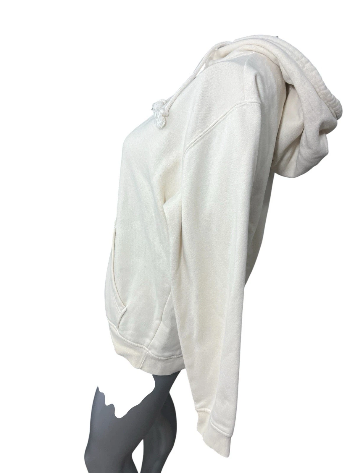 OFF WHITE Adidas Essentials Oversized Women's Size S Small Hoodie Ivory Sweatshirt White