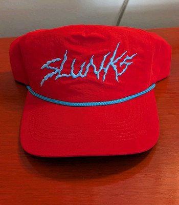 Slunks Swimwear Nylon Snapback Rope Hat Teel & Red - The Captain 