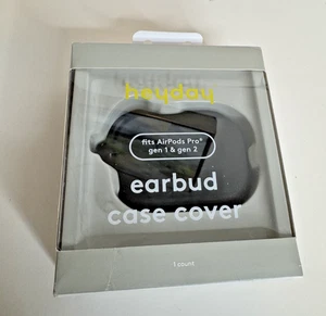 Heyday Earbud Case Cover Fits Airpod Gen 1 and 2 black Heyday Brand New!