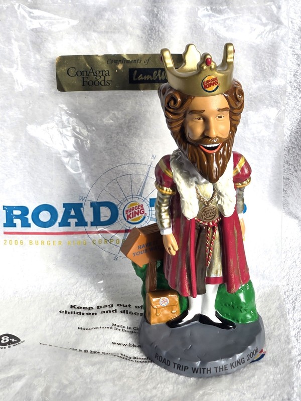 LAST ONE! SEALED 2006 Burger King ROAD TRIP 8 1/2" Bobblehead Promotion