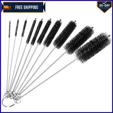 Rustproof Stainless Steel  Nylon Brush Set - 10 Essential Sizes for Cleaning