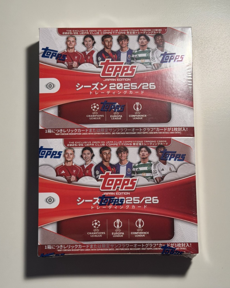 2025-26 25/26 Topps UEFA UCC Japan Edition SEALED Hobby Box