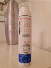 Ultrasun SPF 50 Face Transparent Face and Scalp UV Protection Mist 75ml 