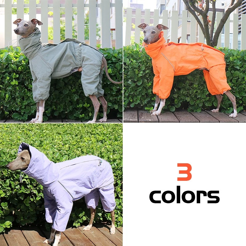 Dog Raincoat Greyhound Whippet Waterproof Jacket Adjustable Neck Pet Rainwear. - Image 4 of 4