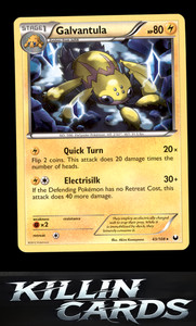 Galvantula 43/108 Pokemon Rare Dark Explorers Card NM
