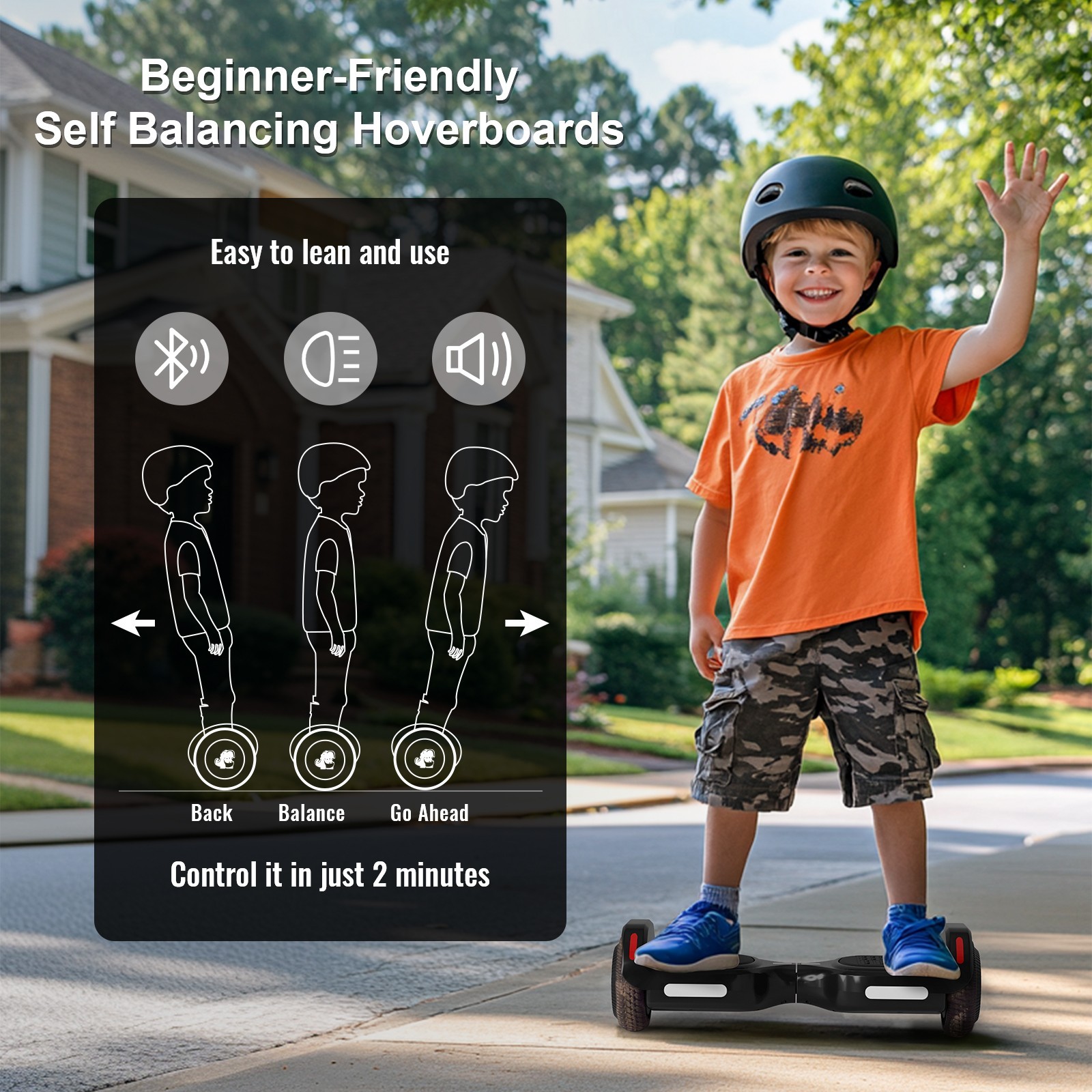 Commugo Hoverboard Bluetooth Electric Scooter Adult  Hoverboard for Kid UL 2272