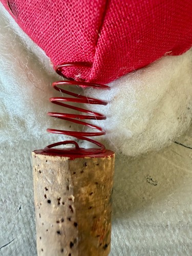 Botella de vino vintage de Navidad alemana muy antigua de Papá Noel corcho que se mueve 8" - Imagen 4 de 6