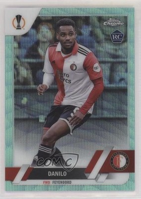 2022 Topps Chrome UEFA Club Competitions Aqua Wave Refractor 27/199 Danilo 0oc7