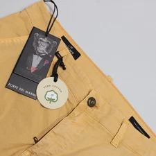 Mason's NWT Cargo Pants Size 46 (30 US) In Solid Yellow Cotton Blend