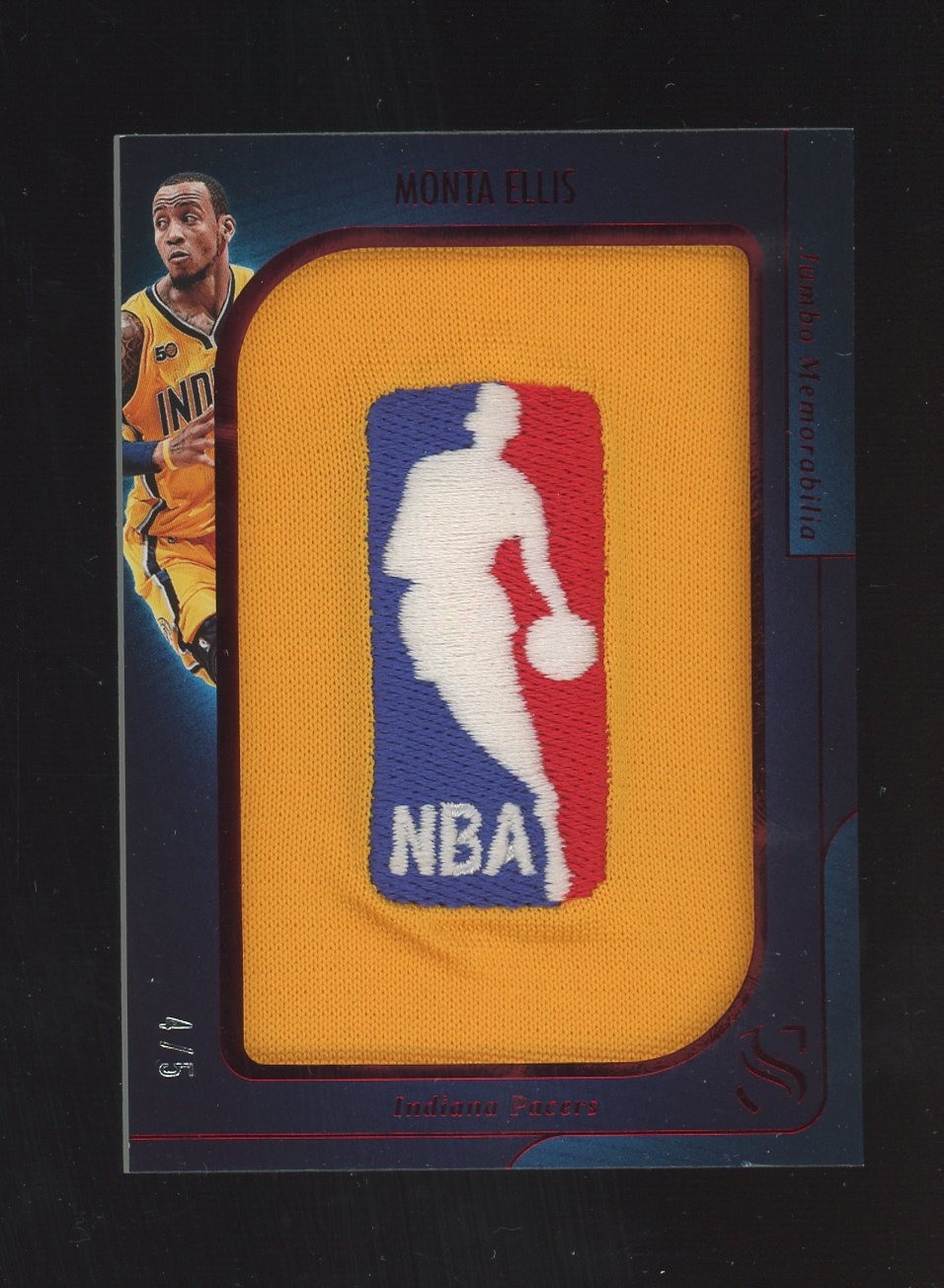 2024-25 Panini Silhouette Red Foil Monta Ellis NBA Logoman Jumbo Patch 4/5