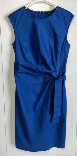Ann Taylor Sheath Dress Size 4 Blue Cotton Spandex Blend Career Work Wear. - Picture 1 of 6