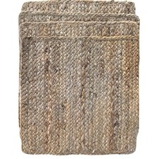 Set of 4 Boho Woven Jute Placemats Farmhouse Rustic Cottage Neutral Table Decor