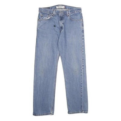 LEVI'S 505 Herren Regular Fit Straight Denim Light W33 L32 Classic Zip Jeans