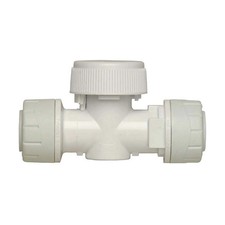 PolyPlumb Shut Off Valve 15mm Push Fit Isolating Valve Grey Plumbing
