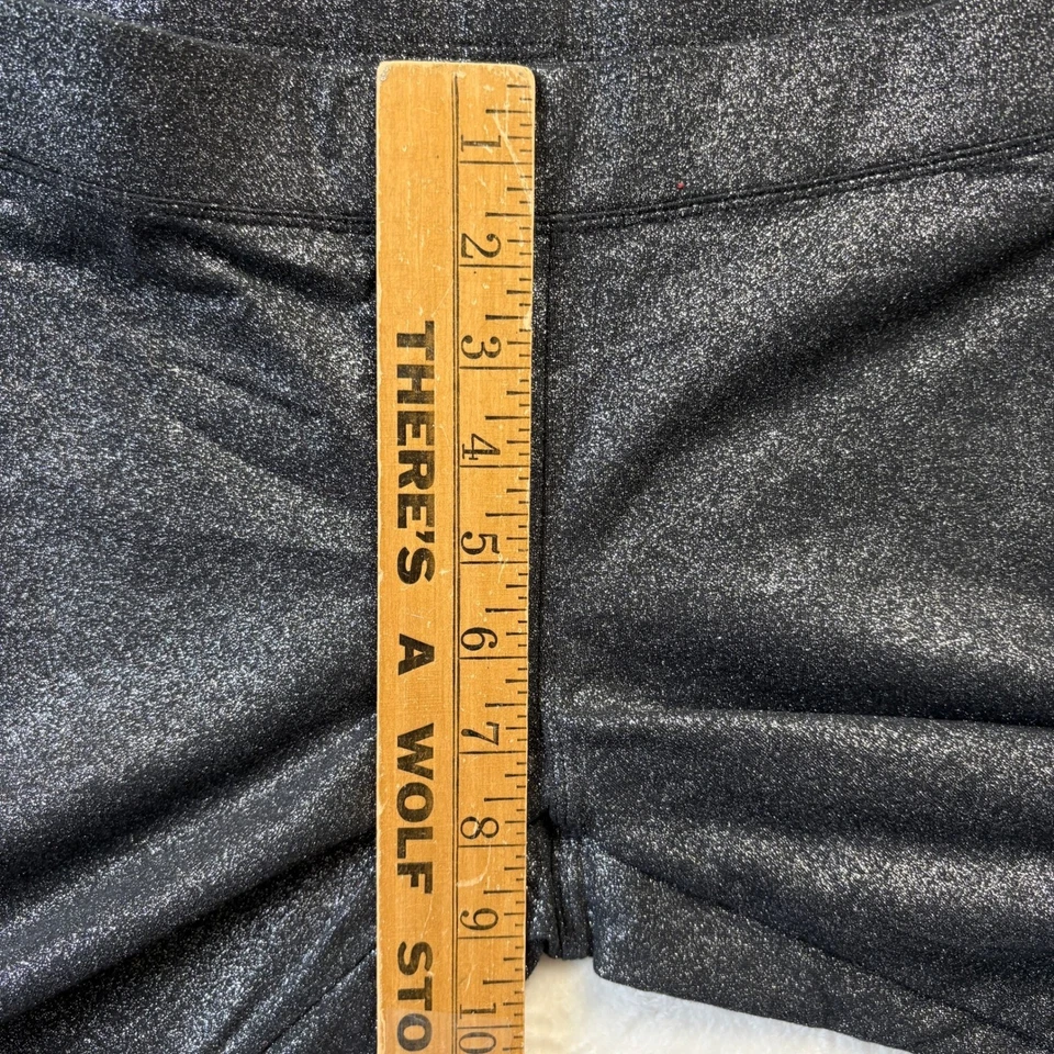 Леггинсы Express женские размер Small черные блестящие металлические блестящие брюки - Изображение 4 из 4