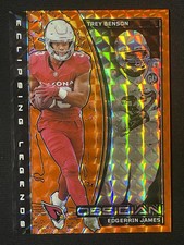 2024 Panini Obsidian Eclipsing Legends Orange Trey Benson Edgerrin James YT92