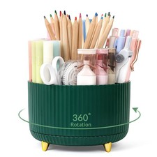 360 Degree Rotating Desk Organizer, Dual-Purpose Pencil Pen Holder for Desk, Rot