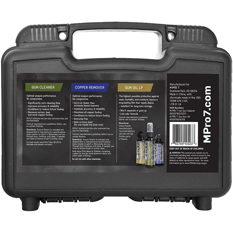 M-Pro 7 Combat Proven 070-1505 Universal Tactical Firearms Cleaning Kit