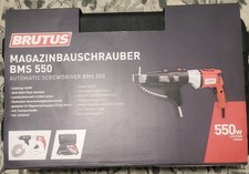 Brutus BMS 550 Automatic Screwdriver 550W Collated Drywall Screw Gun + Case NEW