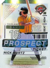 2024 Prospect Edition Nick Kurtz Rookie RC Prospect Ticket Stubb Die Cut /18