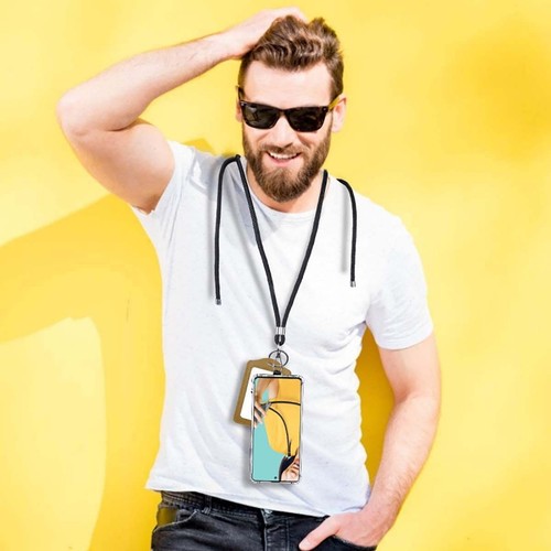 Partel, nylonowa obroża 150cm do smartfona z uniwersalnym uchwytem, czarna - Zdjęcie 6 z 7
