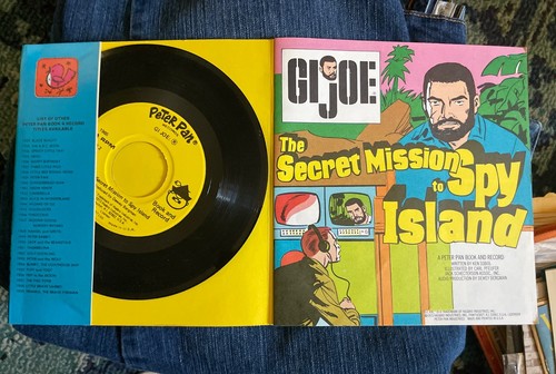 GI Joe 1964 1973 Secret Mission To Spy Island Peter Pan Record Set NICE! 45 rpm - Picture 3 of 6
