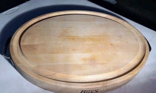 Boos Block MPL-OV2015225 Maple 20" x 15" x 2.25" Oval Cutting Board Rare - Picture 12 of 12