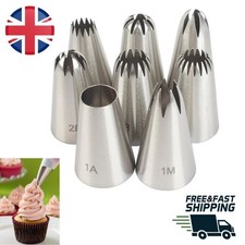 8 Pcs Large Size set Icing Piping Nozzles Tips Pastry Cake Sugarcraft Decoratin