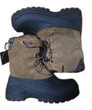 Khombu Boots Youth Brown Waterproof Shell Size 6M NEW
