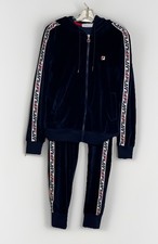 VTG MINT FILA S 28-32in WOMENS QUENTESSENTIAL VELOUR TRACK SUIT JOGGER CUFFS